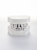 8 on 8 silver polished full grillz (custom-fit)