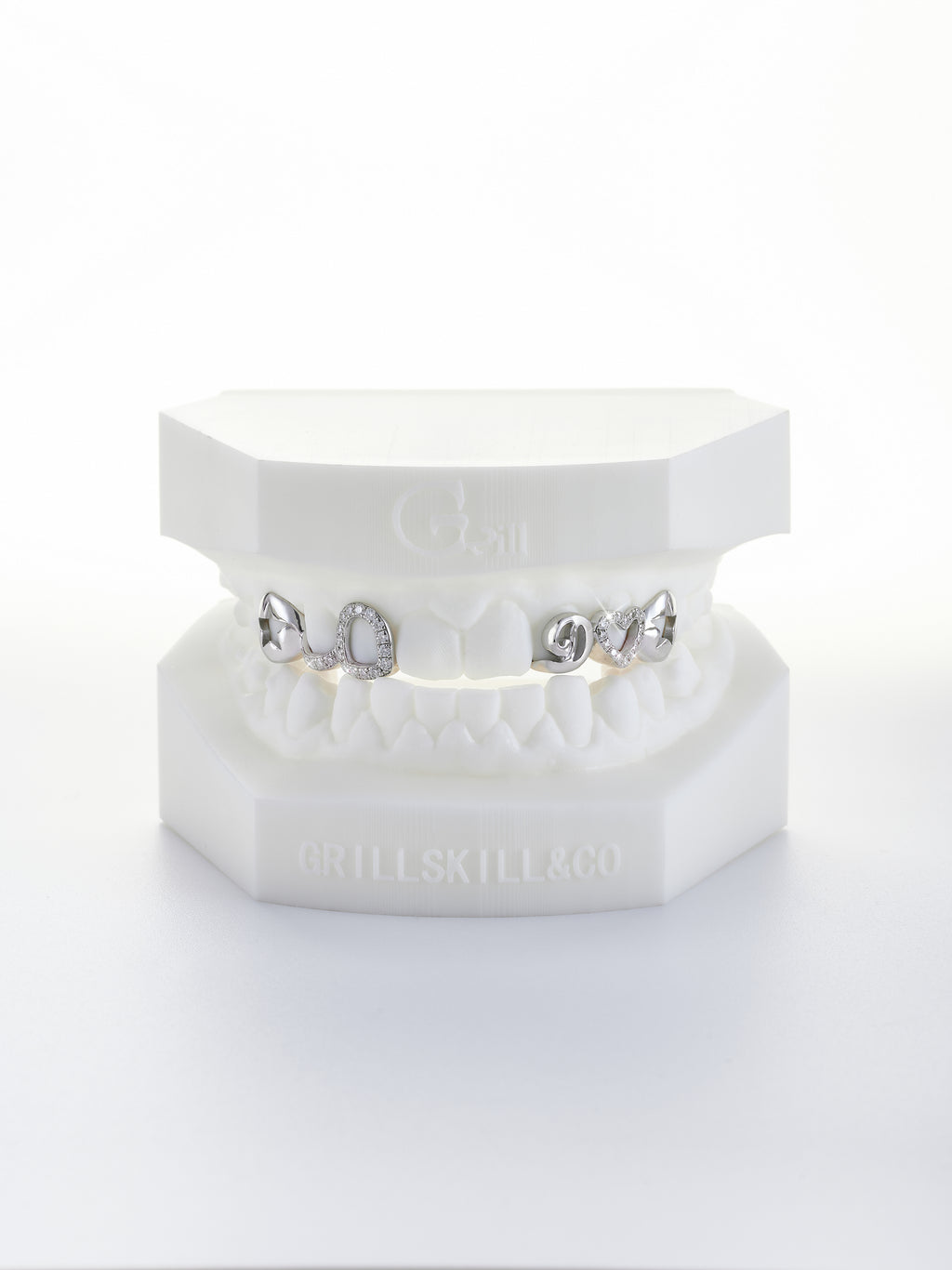 silver custom upper teeth grillz (private custom)