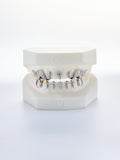 8 on 8 silver wing-designed grillz (custom-fit)