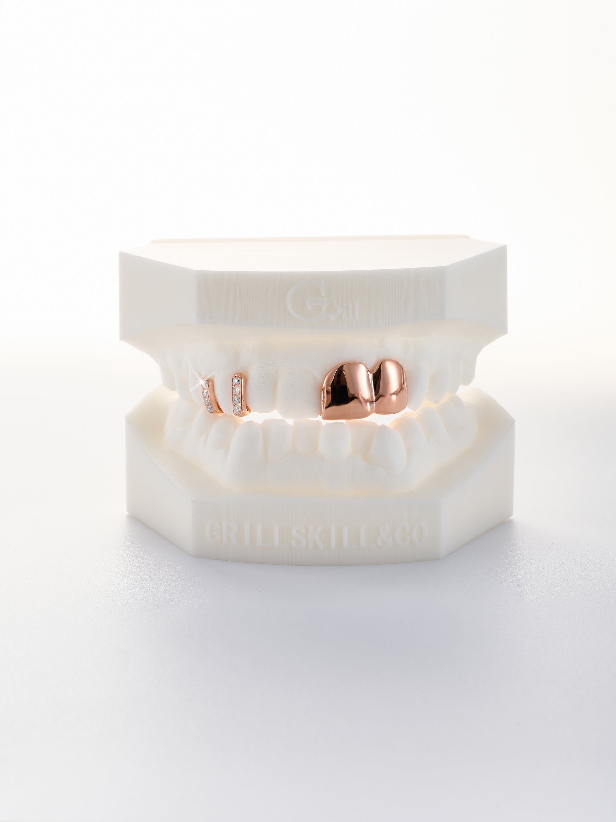 silver custom upper teeth grillz (private custom)